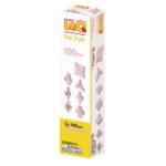 LaQ építőjáték- részek 100 db szín RÓZSASZÍN